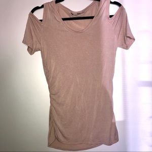 Dusty pink shoulder-less blouse